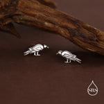 Sterling Silver Bird 16G Flat Back Labret Earrings