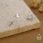 Rhino Stud Earrings in Sterling Silver, Rhinoceros Stud, Safari Earrings, Africa, Nature Inspired, Two Tone Earrings