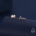 Starburst Flat Back Stud Earrings