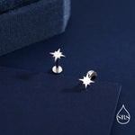 Starburst Flat Back Stud Earrings