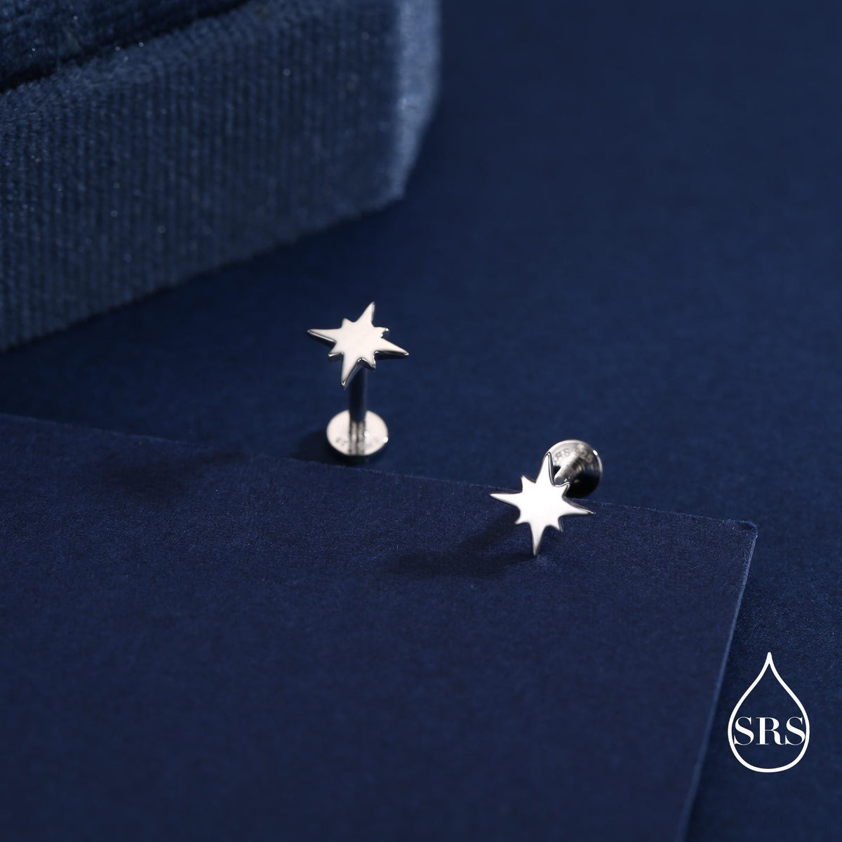 Starburst Flat Back Stud Earrings
