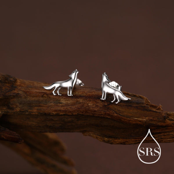 アクセサリー Howling Wolf Stud Earrings 925 silver il_fullxfull.