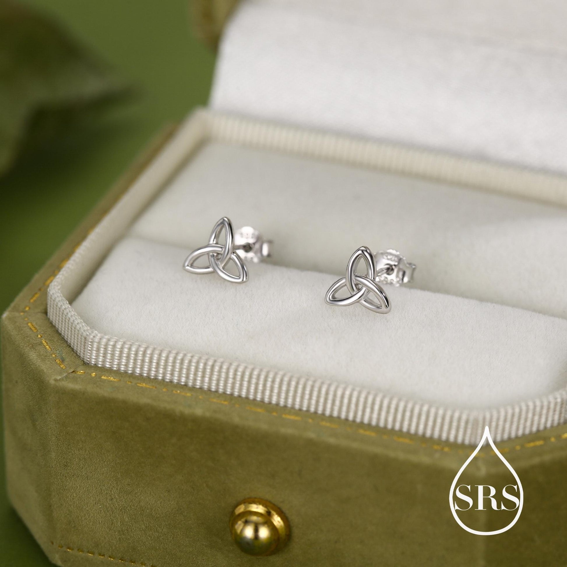 Sterling Silver Small Trinity Knot Stud Earrings, Celtic Irish Trinity Infinity Jewellery