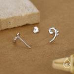 Sterling Silver Treble & Bass Clef Mismatched Stud Earrings, Asymmetric Music Earrings, Melody Earrings