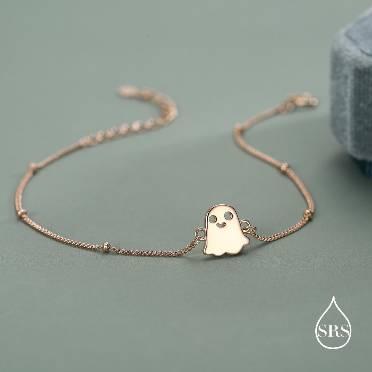 Sterling Silver Ghost Charm Bracelet