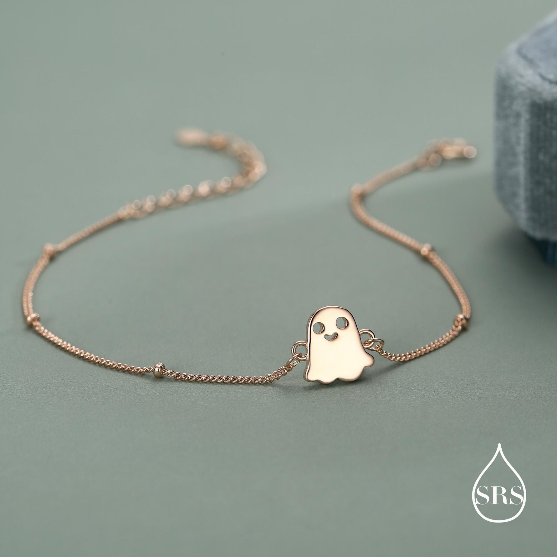 Sterling Silver Ghost Charm Bracelet
