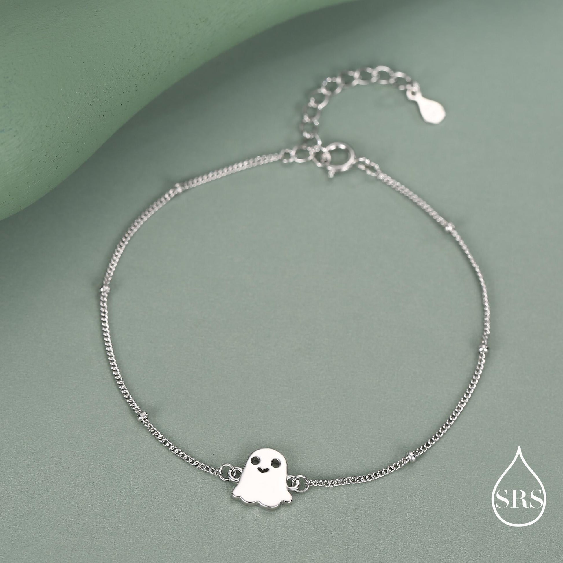 Sterling Silver Ghost Charm Bracelet