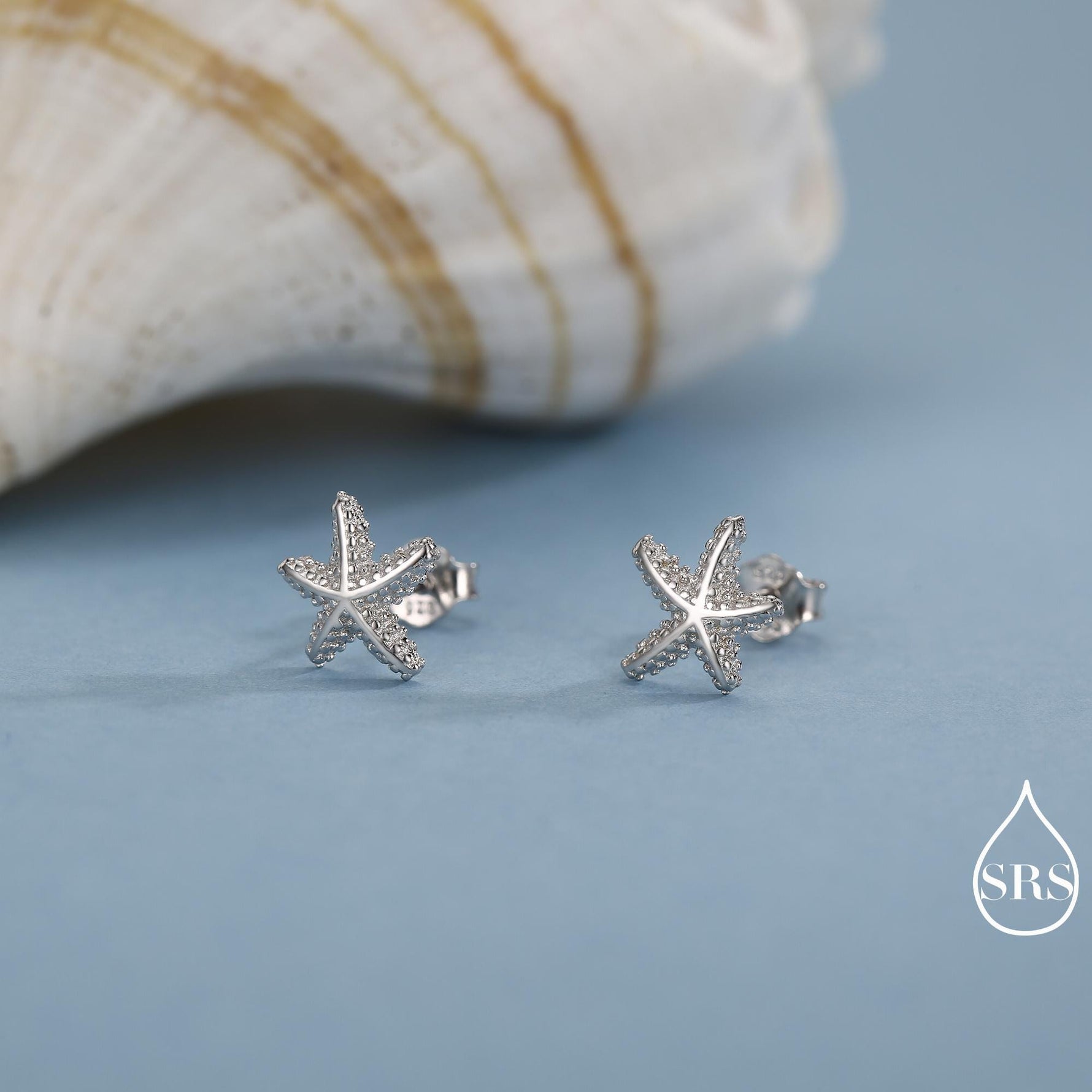 Little Star Fish Stud Earrings in Sterling Silver, Cute Sea Star Stud, Starfish Earrings, Nature Inspired Design