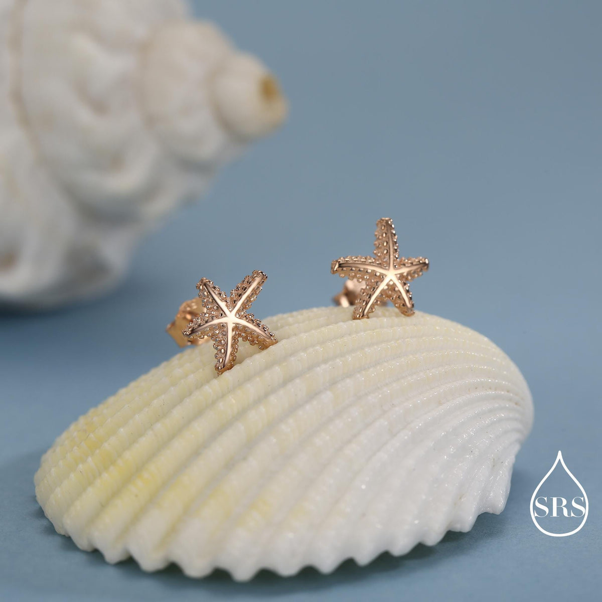 Little Star Fish Stud Earrings in Sterling Silver, Cute Sea Star Stud, Starfish Earrings, Nature Inspired Design