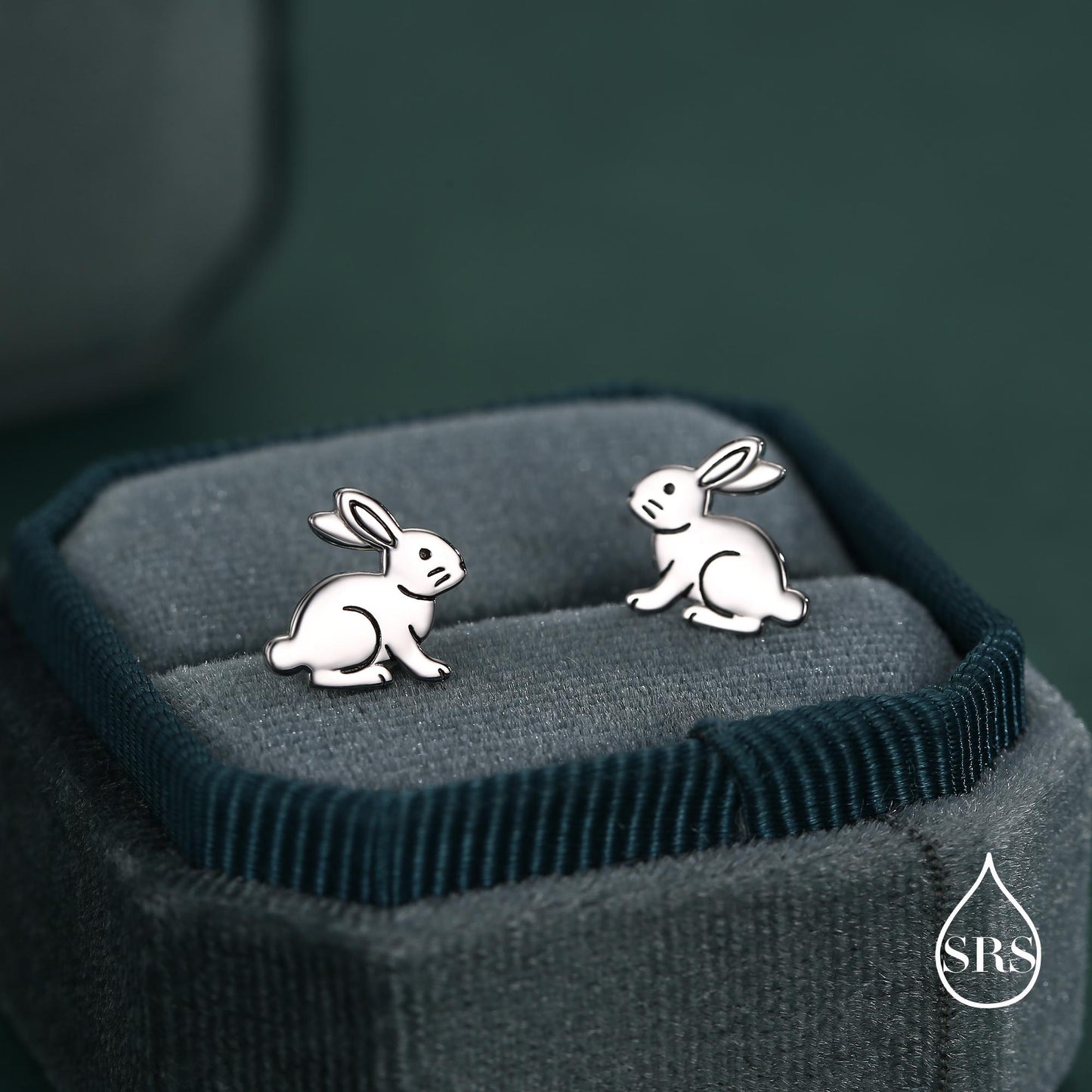 Sterling Silver Rabbit Stud Earrings