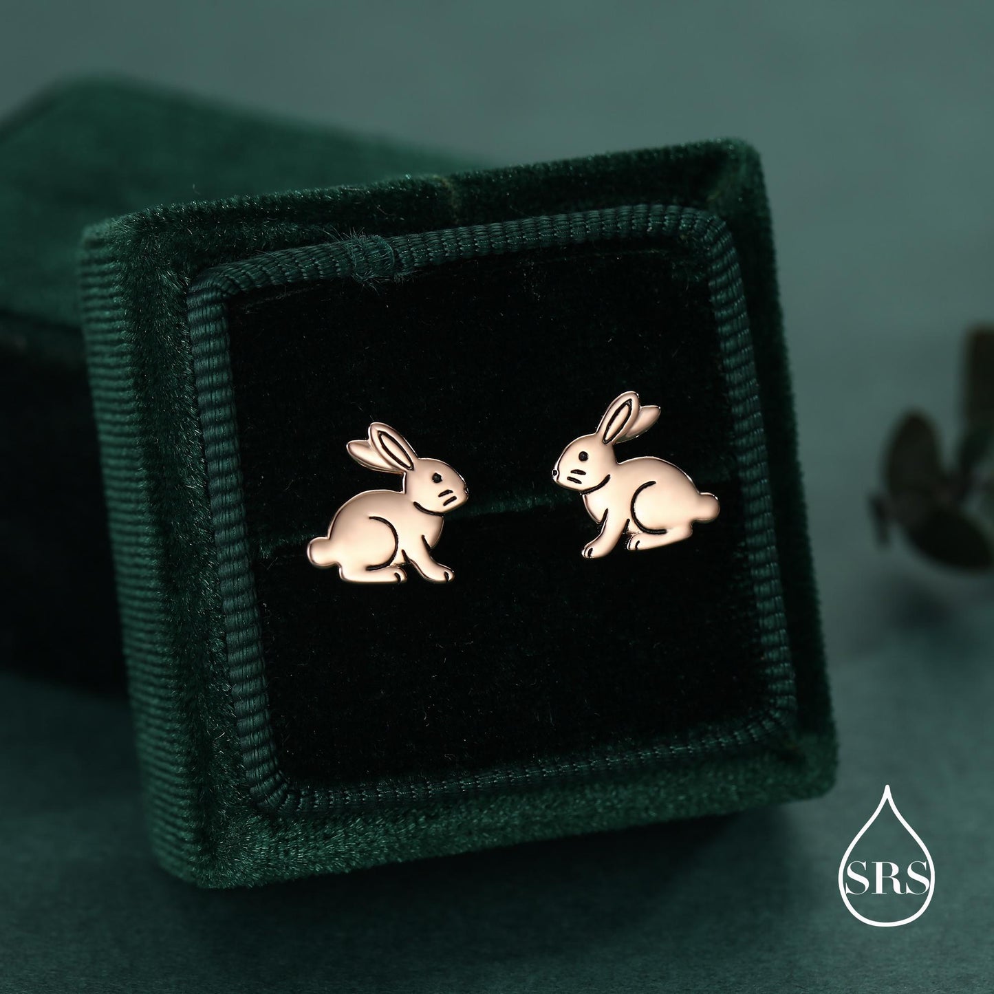 Sterling Silver Rabbit Stud Earrings