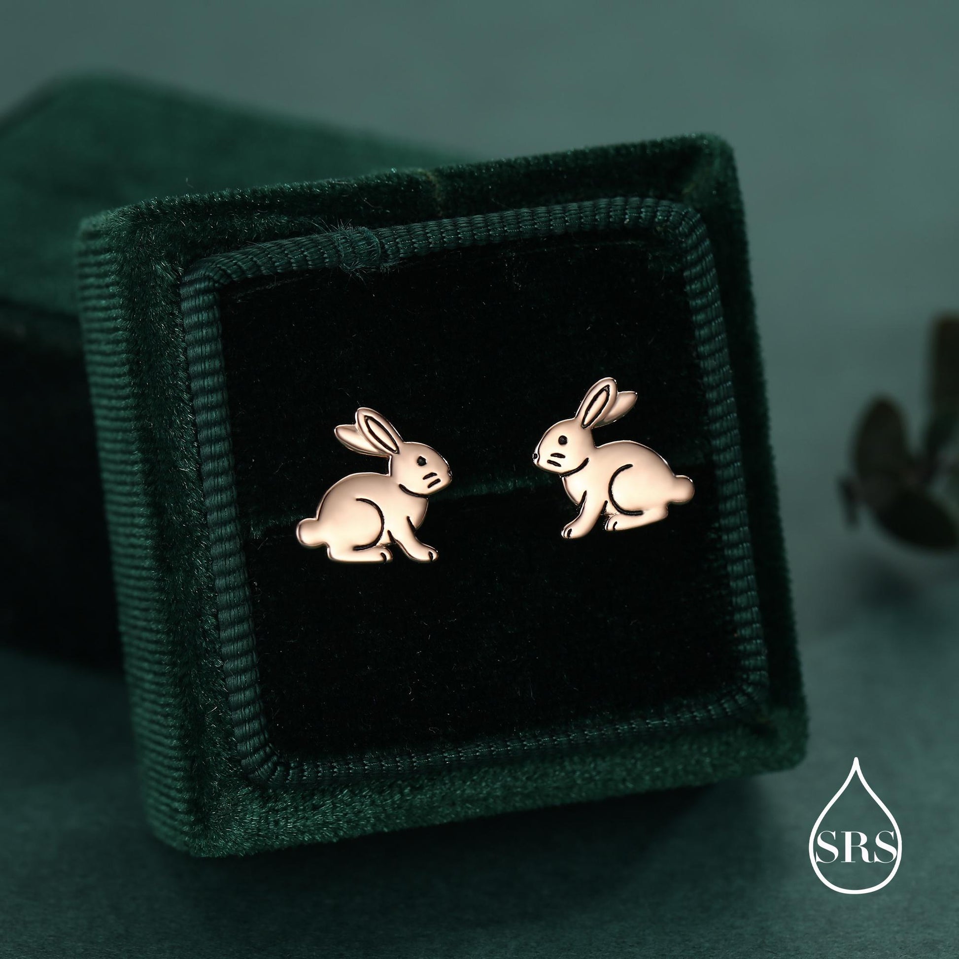 Sterling Silver Rabbit Stud Earrings