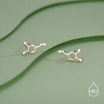 Happiness Molecules Dopamine Stud Earrings in Sterling Silver