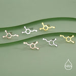 Happiness Molecules Dopamine Stud Earrings in Sterling Silver