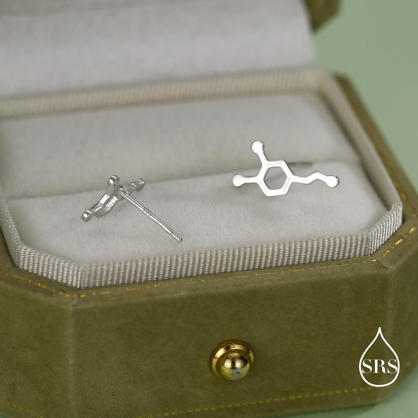 Happiness Molecules Dopamine Stud Earrings in Sterling Silver