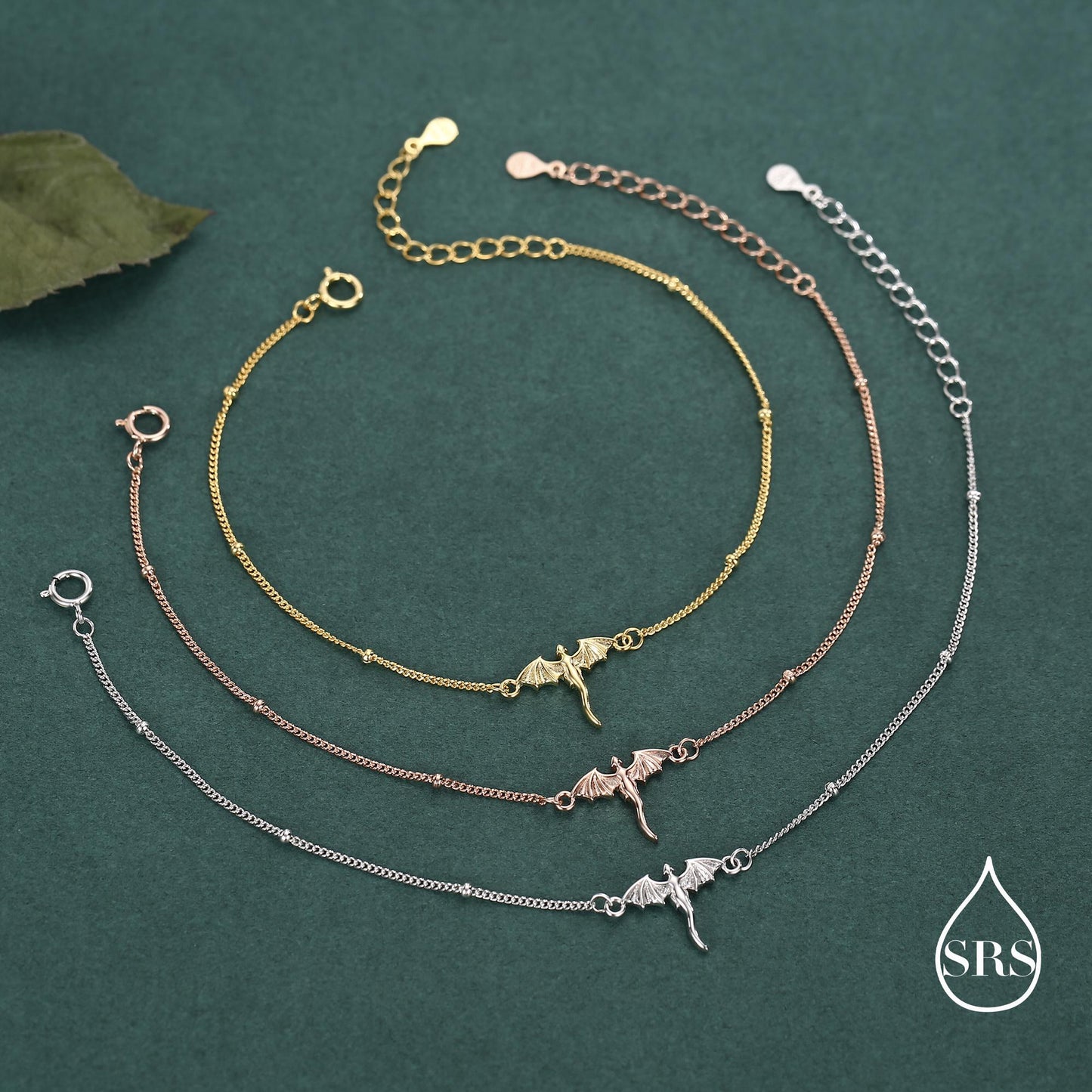 Sterling Silver Dragon Charm Bracelet