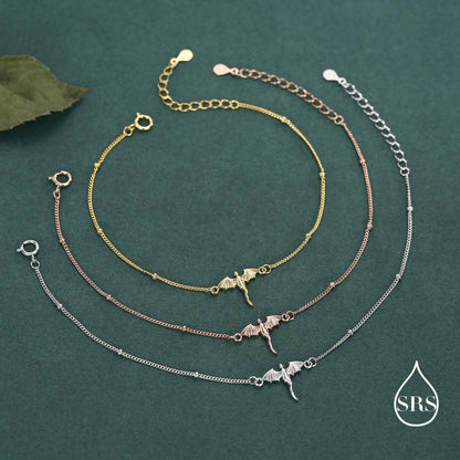 Sterling Silver Dragon Charm Bracelet