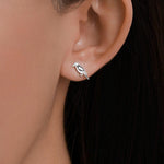 Sterling Silver Great Spotted Woodpecker Stud Earrings, Bird Earrrings