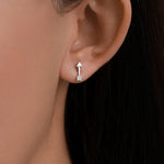 Sterling Silver Tiny Little Arrow Stud Earrings, Silver or Gold or Rose Gold, Dainty, Cute, Quirky and Fun Jewellery