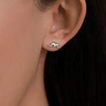 Rhino Stud Earrings in Sterling Silver, Rhinoceros Stud, Safari Earrings, Africa, Nature Inspired, Two Tone Earrings
