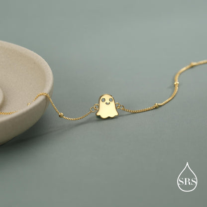 Sterling Silver Ghost Charm Bracelet