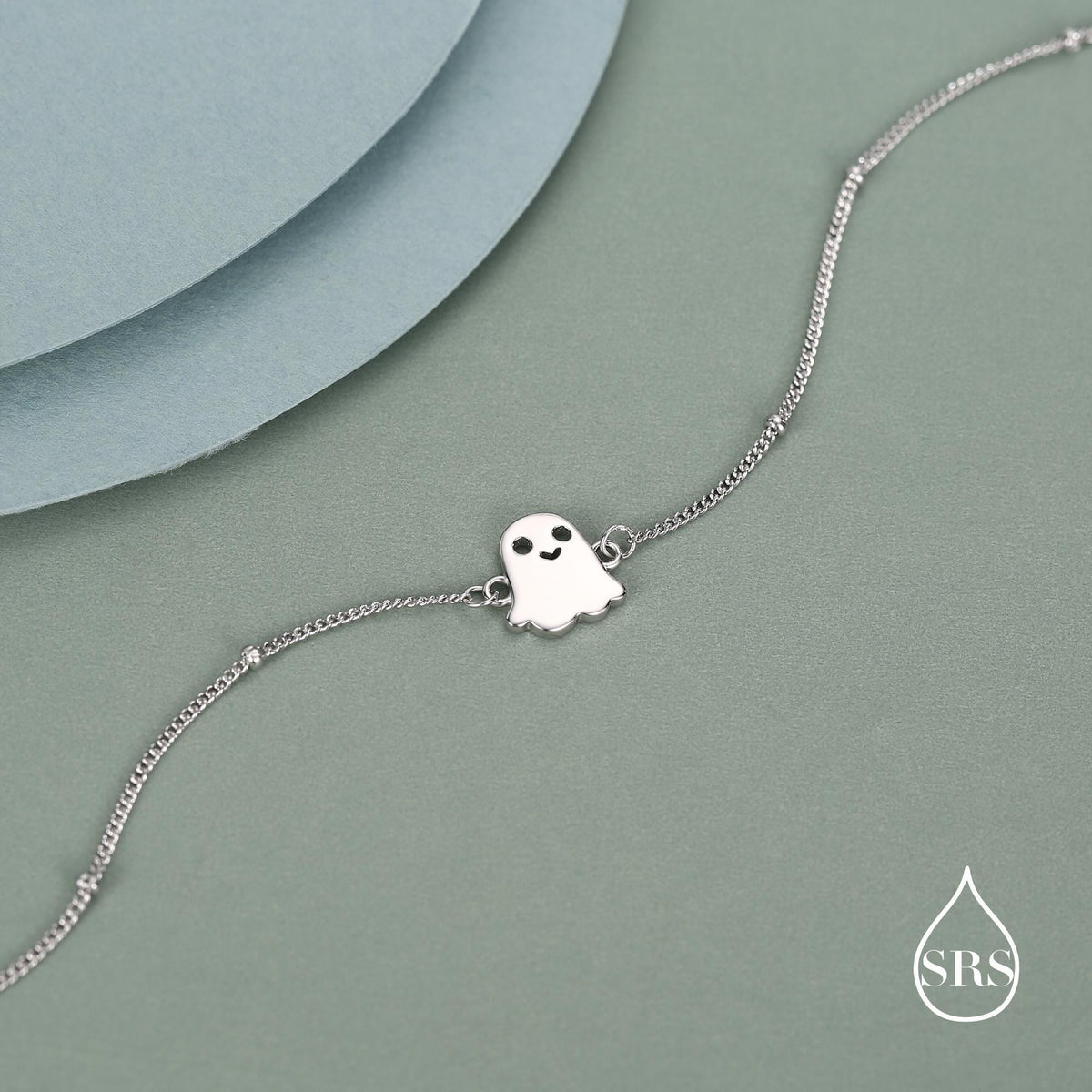 Sterling Silver Ghost Charm Bracelet