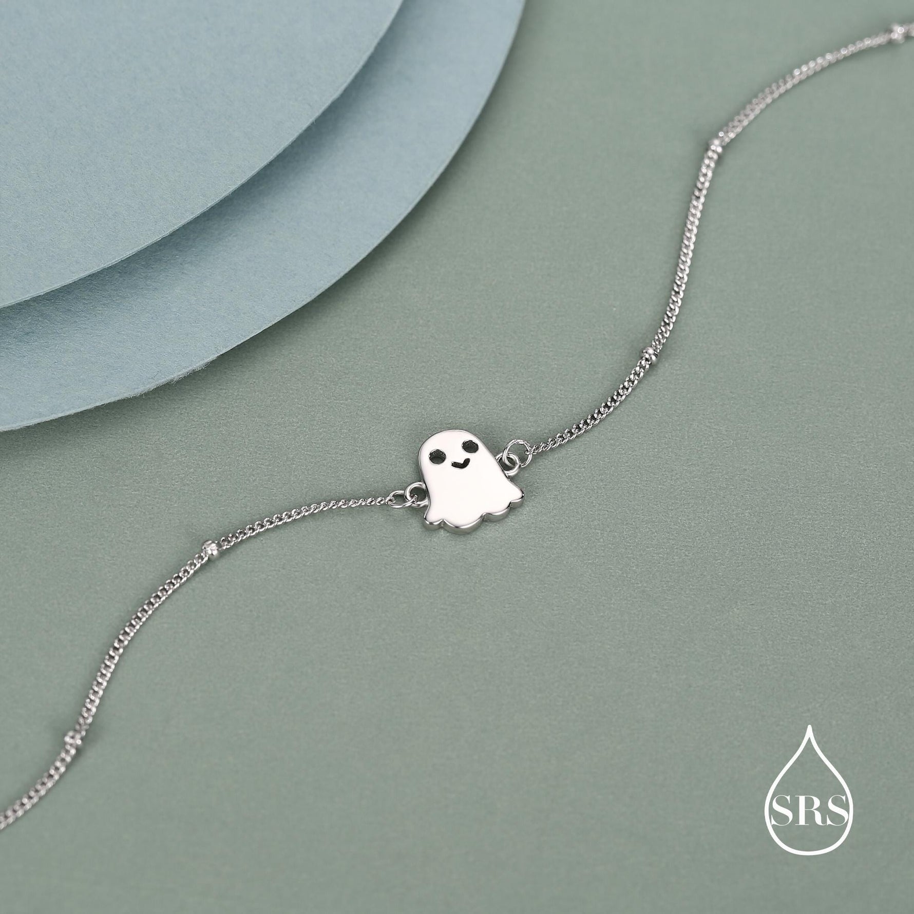 Sterling Silver Ghost Charm Bracelet
