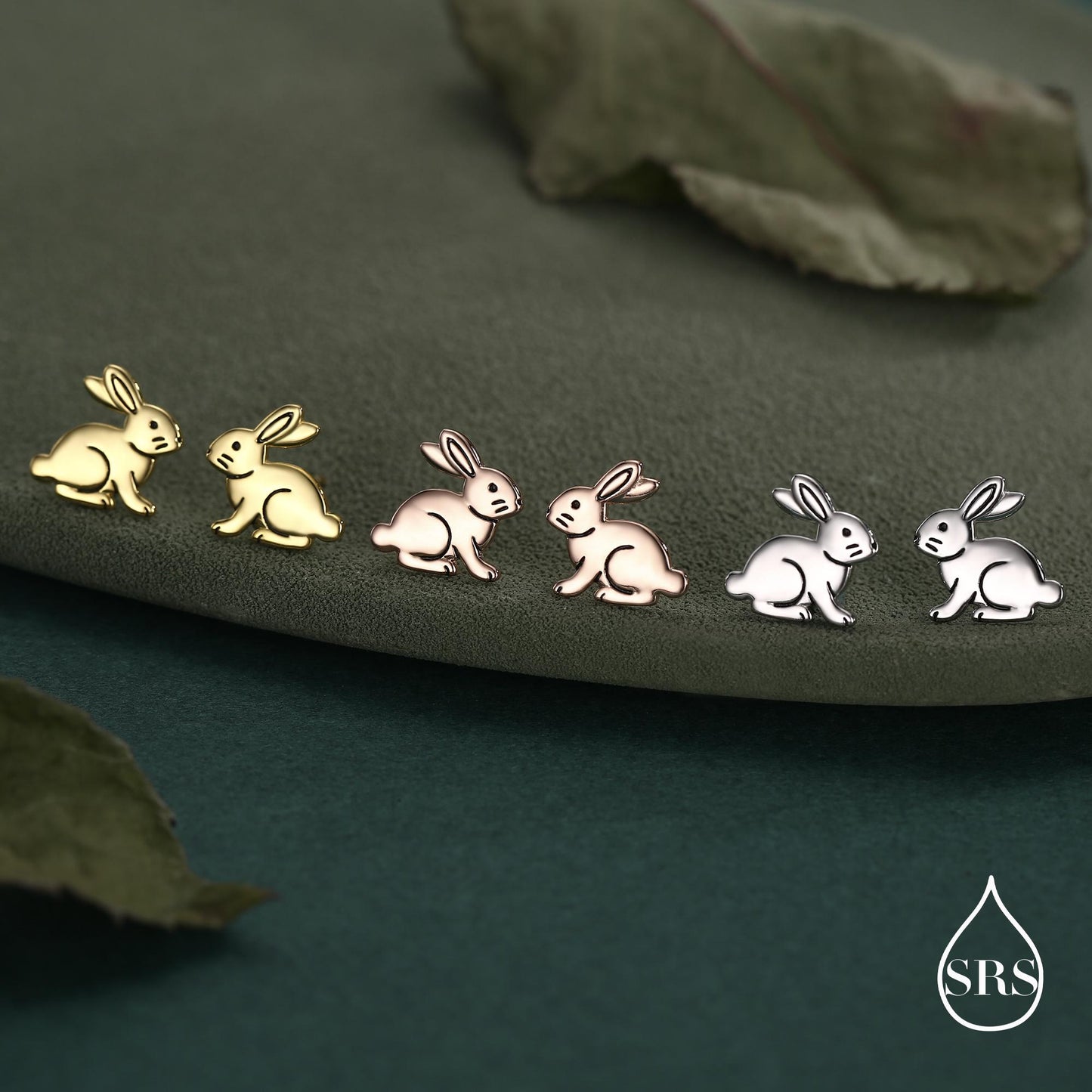 Sterling Silver Rabbit Stud Earrings