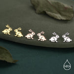 Sterling Silver Rabbit Stud Earrings