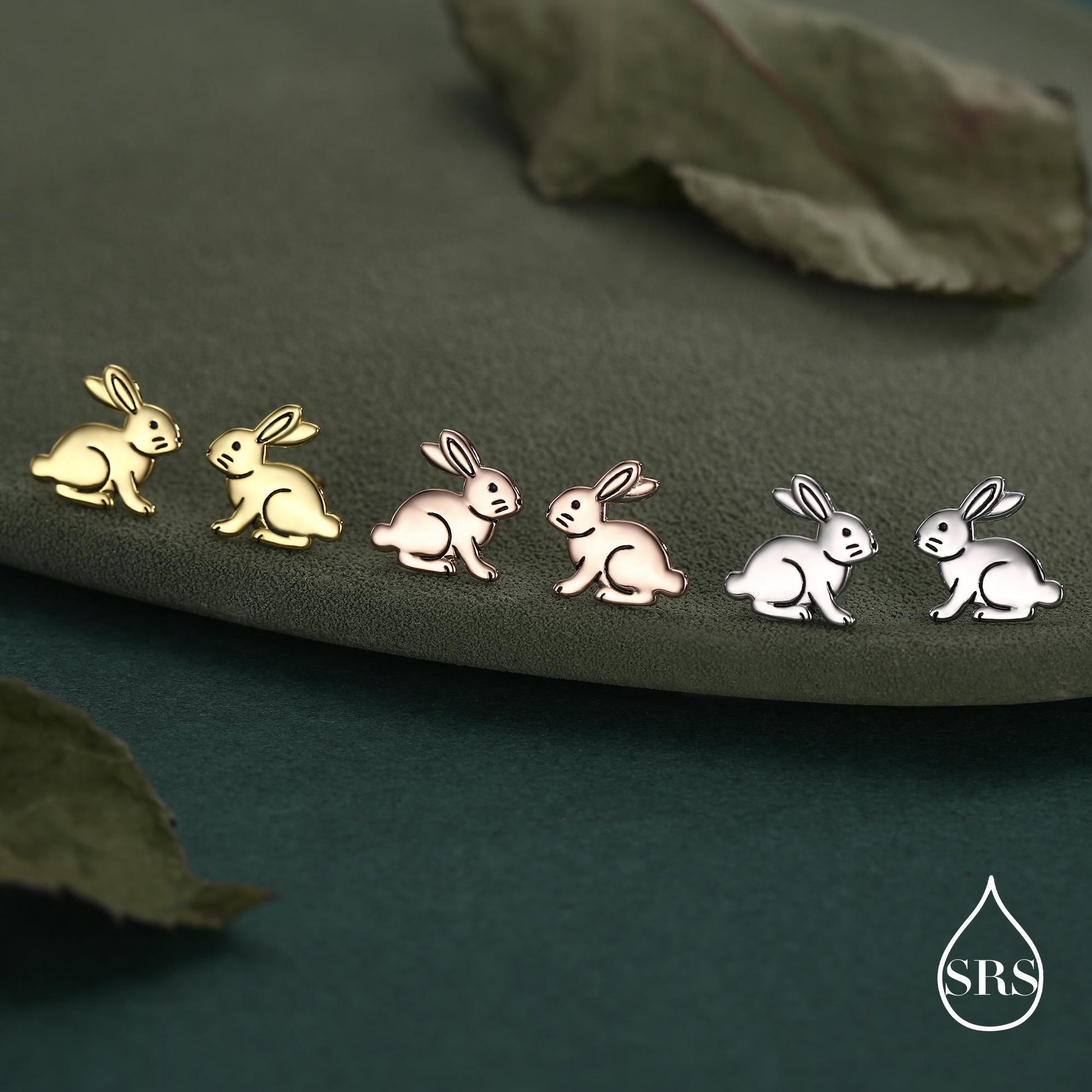 Sterling Silver Rabbit Stud Earrings