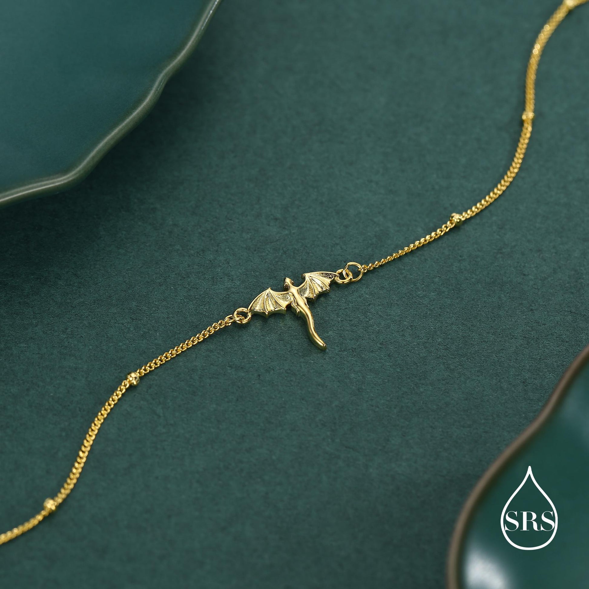 Sterling Silver Dragon Charm Bracelet