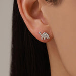 Pearl Leaf Screw Back Earrings