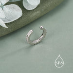 Sterling Silver CZ Crystal Ear Cuff, Fine Pave Ear Cuff, Silver, Gold and Rose Gold, None-Pieced Earrings, Wrap Earrings,