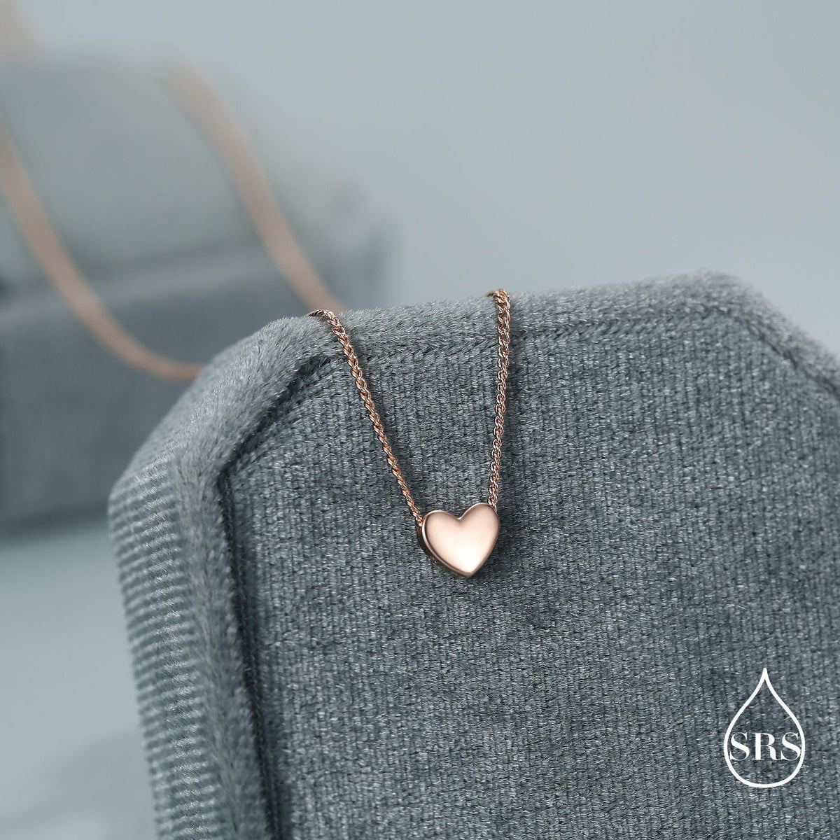 Minimalist Tiny Heart Pendant Necklace in Sterling Silver
