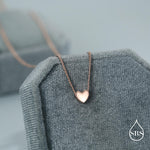 Minimalist Tiny Heart Pendant Necklace in Sterling Silver