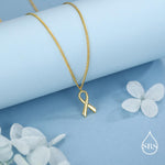 Sterling Silver Awareness Ribbon Necklace