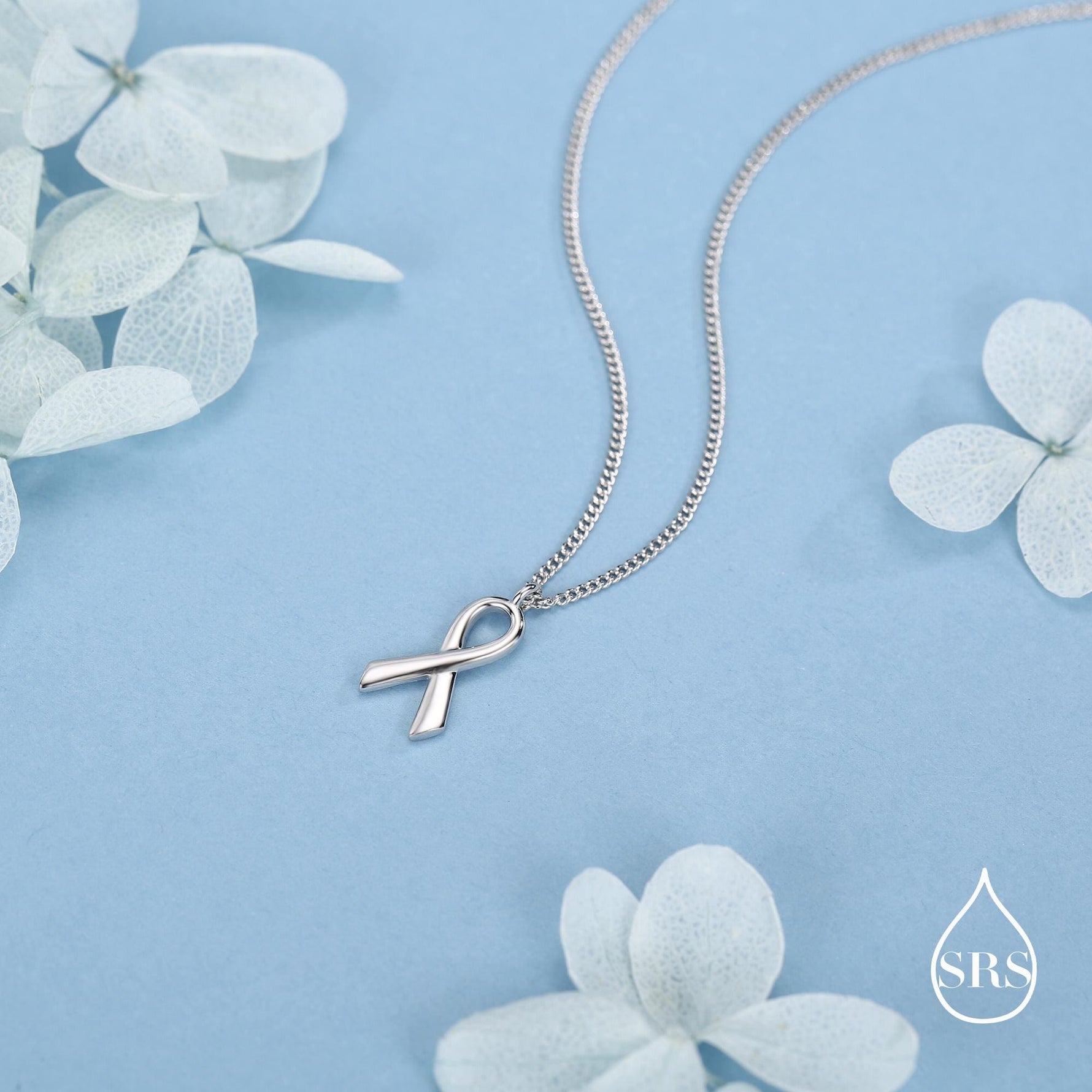 Sterling Silver Awareness Ribbon Necklace