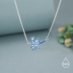 Blue Dragon Nudibranch Charm Necklace