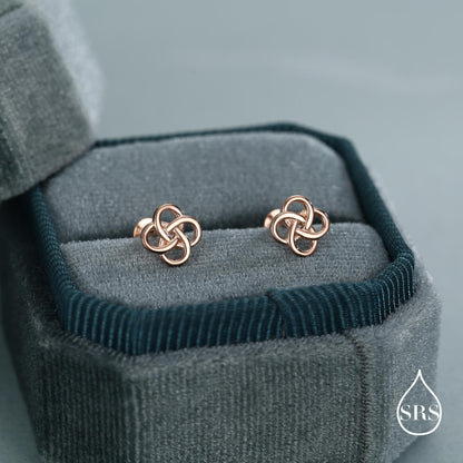 Sterling Silver Celtic Knot 16g Flat Back Stud Earrings UK