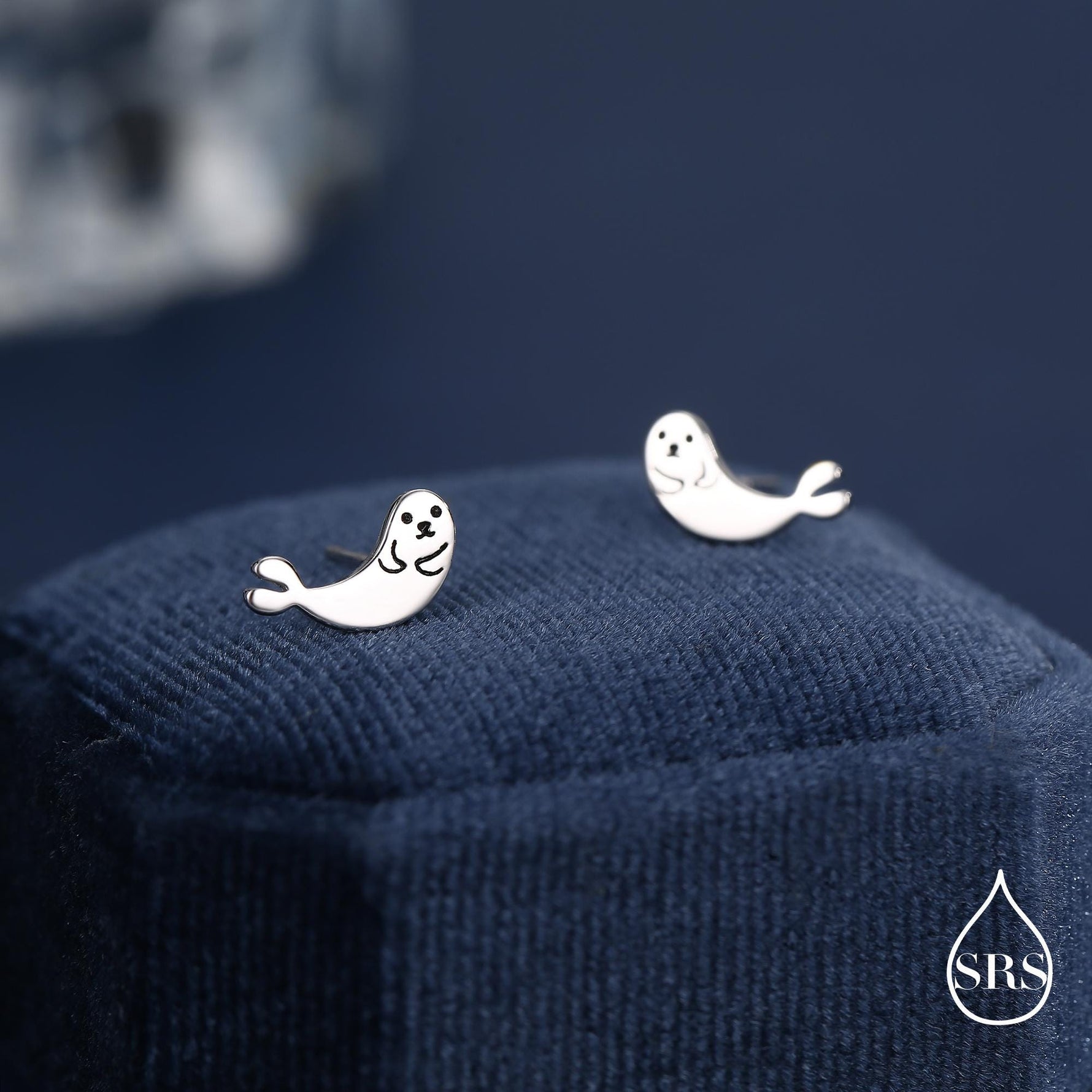 Seal Stud Earrings in Sterling Silver, Cute Baby Seal Earrings, Nature Inspired Animal Earrings