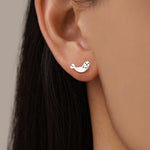 Seal Stud Earrings in Sterling Silver, Cute Baby Seal Earrings, Nature Inspired Animal Earrings