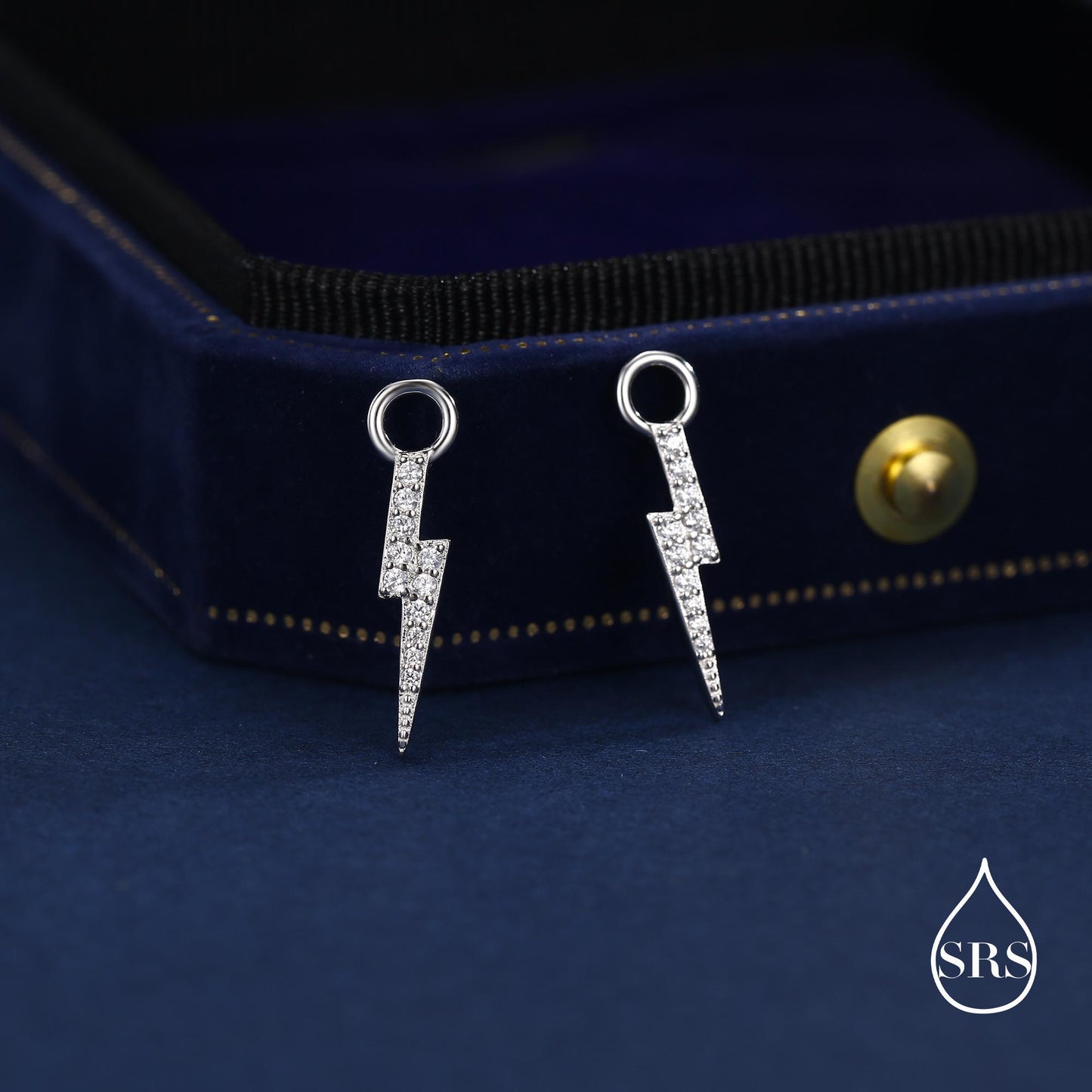 Lightning Bolt Charms for Hoop Earrings