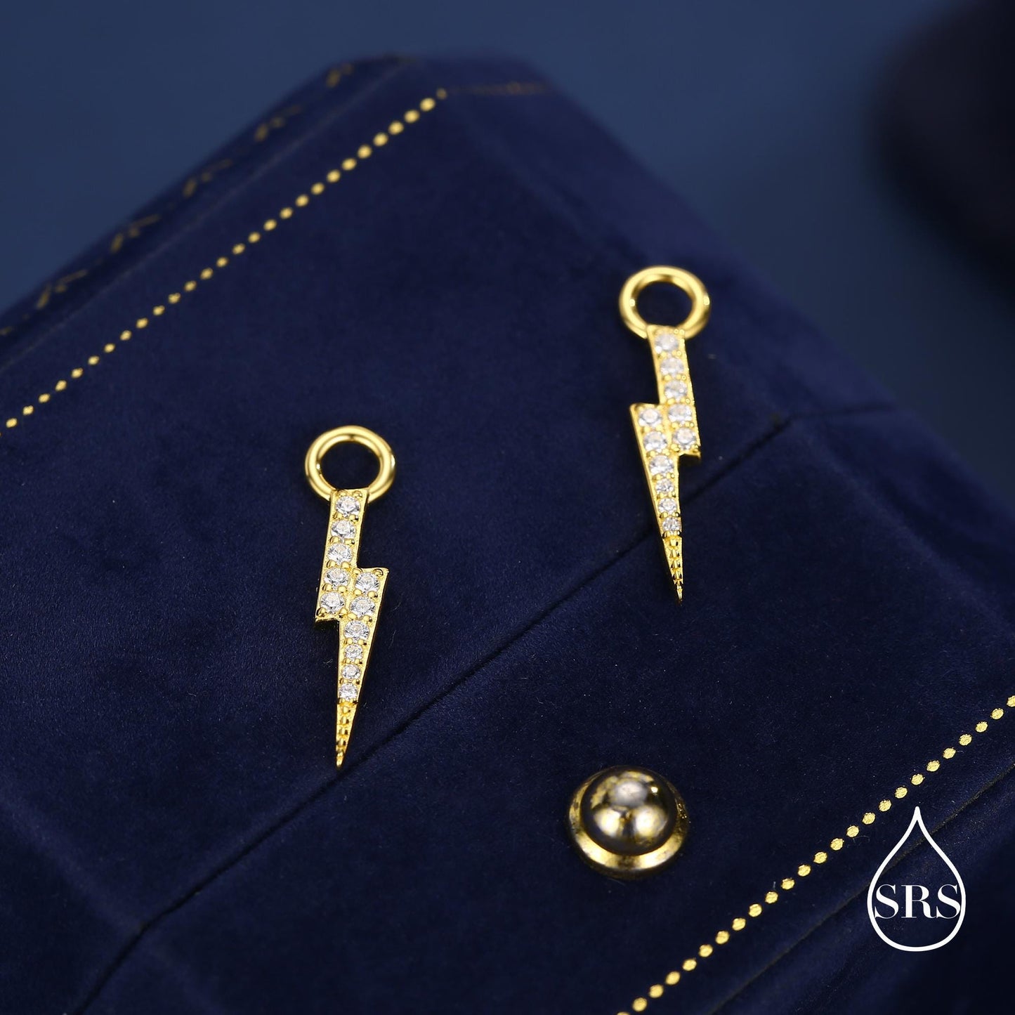 Lightning Bolt Charms for Hoop Earrings