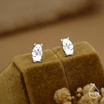 Kawaii Hamster Stud Earrings in Sterling Silver, Cute Hamster Earrings, Pet Earrings, Pet Jewellery