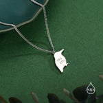 Sterling Silver Enamel Kingfisher Necklace, Bird Necklace