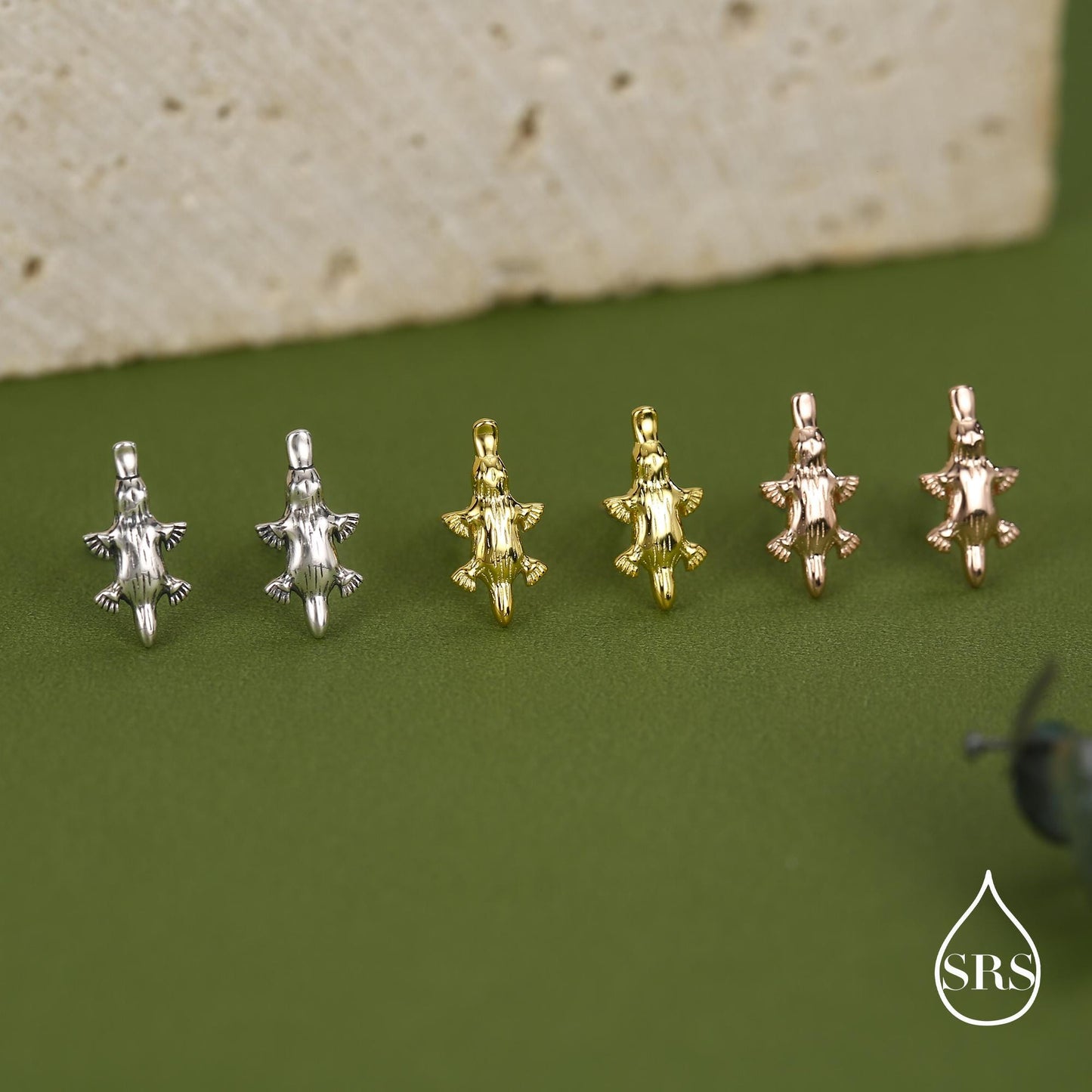 Sterling Silver Platypus Stud Earrings