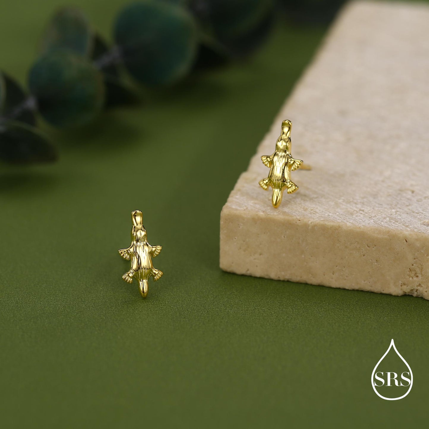 Sterling Silver Platypus Stud Earrings