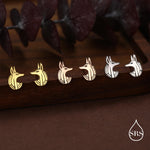 Sterling Silver Anubis Jackal Stud Earrings