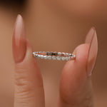 Sterling Silver Beaded Dot Band Ring