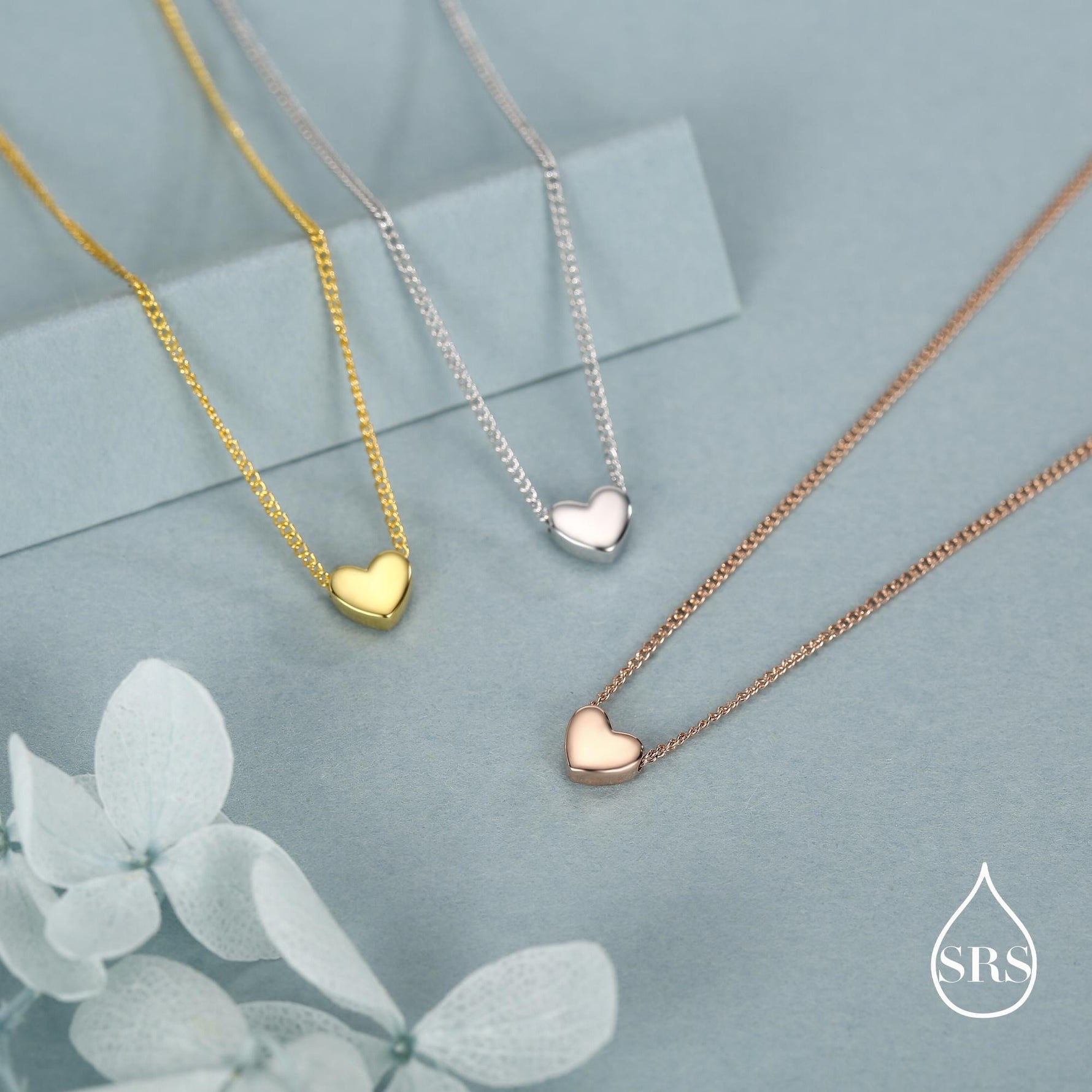 Minimalist Tiny Heart Pendant Necklace in Sterling Silver